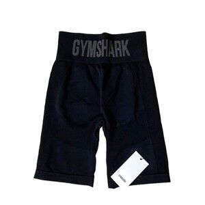 GYMSHARK Women's Flex High-Waisted Seamless Cycling Shorts JM3 Black Small